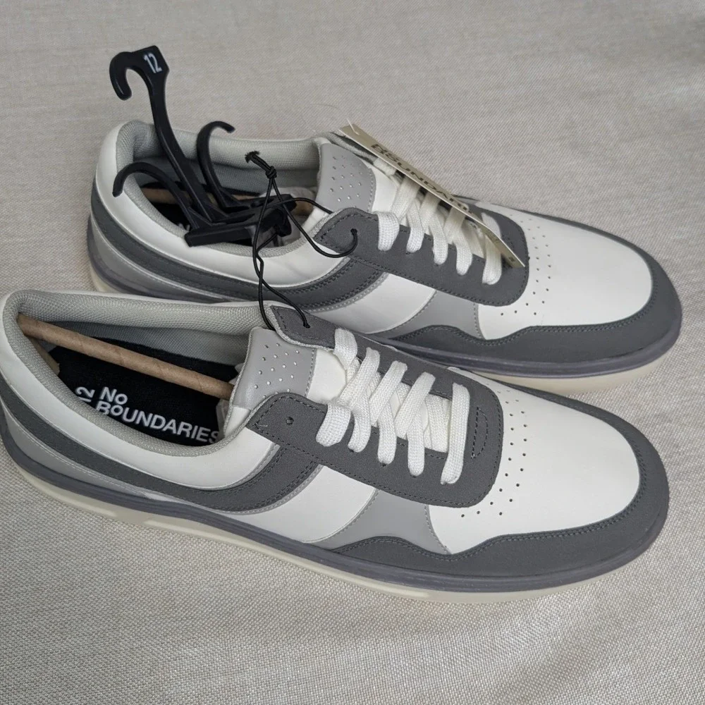 No Boundaries Maddoxx Sneaker Mens 12 Grey NWT Memory Foam Casual Low Top Shoes